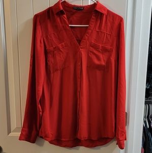 Express red blouse
